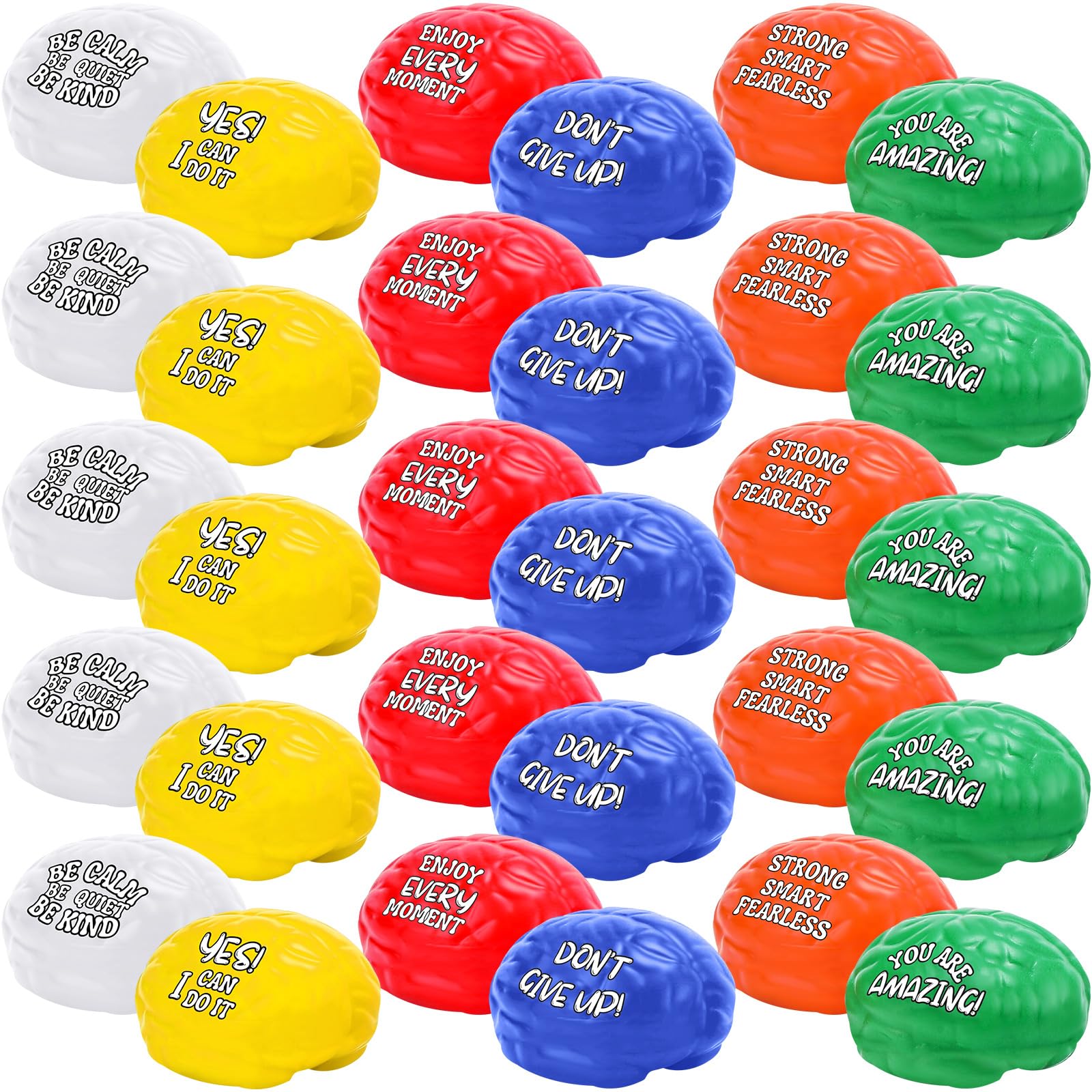 Amazon.com: Poen 30 Pack Brain Stress Balls Bulk 3 Inch